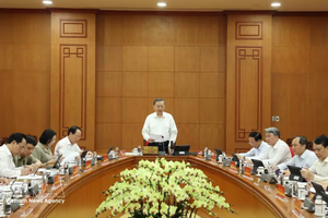 党中央总书记、国家主席苏林发表讲话。图自越通社