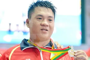 lực sĩ Hoàng Tấn Tài. Ảnh: TTXVN