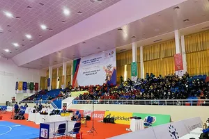 Các đoàn VĐV dự SEA Games 31 đã có mặt tại nhà thi đấu Bắc Từ Liêm (Hà Nội) tham gia lớp tập huấn. Ảnh: MINH CHIẾN