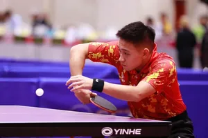 Nguyễn Anh Tú là tay vợt duy nhất của Việt Nam còn thi đấu tại giải vô địch Đông Nam Á 2022. Ảnh: TIẾN HÙNG