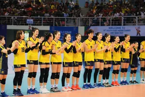 Các tuyển thủ đội tuyển bóng chuyền nữ Việt Nam có nhiều gương mặt xinh đẹp và là những ứng viên cho giải Hoa khôi bóng chuyền Việt Nam. Ảnh: D.P