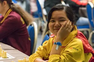 Bạch Ngọc Thùy Dương là kỳ thủ trưởng thành từ cờ vua trẻ TPHCM và đang là gương mặt trẻ thi đấu tốt của cờ vua nữ Việt Nam. Ảnh: L.M.CHÂU