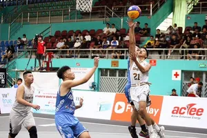 Cầu thủ U16 đã thi đấu trong các trận cầu sôi động của 3x3 vào lúc này. Ảnh: VBF