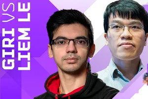 Liêm đã có chiến thắng quan trọng tại ván 6. Ảnh: Chess24