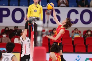 Cầu thủ bóng chuyền nữ Việt Nam đã có chiến thắng 3-0 trước đội bóng đại diện cho bóng chuyền Hàn Quốc tại giải. Ảnh: AVC