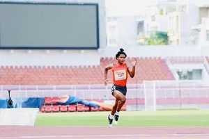 Gương mặt trẻ Ánh Thục đang được đánh giá là VĐV 400m tiềm năng của Việt Nam. Ảnh: H.A.PHỦI