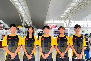 Đội cầu lông trẻ Việt Nam đi Thái Lan thi đấu. Ảnh: CLVN