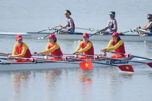 Đội thuyền rowing Việt Nam đã thi đấu tốt ở giải vô địch châu Á 2022. Ảnh: H.HẠNH