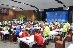 Môn cờ tướng thi đấu có chất lượng chuyên môn cao trong nội dung cờ nhanh, cờ chớp đầu tiên của Đại hội. Ảnh: C.VN