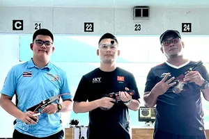 Hà Minh Thành (giữa) đã có giải đấu hiệu quả ở Thái Lan vừa qua. Ảnh: BSVN