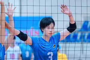 Thanh Thúy đã chơi rất hay ở trận tứ kết trước đội nữ Hà Nội. Ảnh: T.THẢO