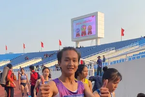 Ảnh: Gương mặt trẻ Nhi Yến đã vô địch 100m nữ ở Đại hội năm nay. Ảnh: MINH CHIẾN