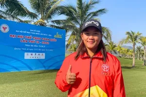 VĐV Thảo My đã giành HCV cá nhân nữ môn golf. Ảnh: VGA