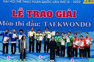 VĐV taekwondo TPHCM đã chiến thắng mạnh mẽ tại Đại hội thể thao toàn quốc lần 9-2022. Ảnh: T.HUY