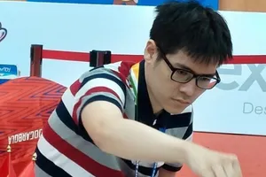 Đại kiện tướng Lê Tuấn Minh chưa có được thứ hạng cao ở nội dung cờ nhanh. Ảnh: A.T