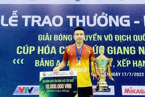 Chủ công Nguyễn Văn Quốc Duy sẽ chỉ thi đấu cho bóng chuyền Trà Vinh ở năm nay. Ảnh: QD