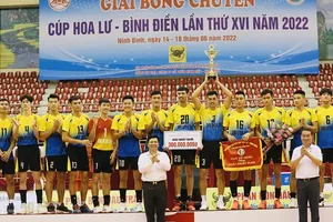 Đội nam Tràng An Ninh Bình đã vô địch mùa giải năm ngoái. Ảnh: T.THẢO