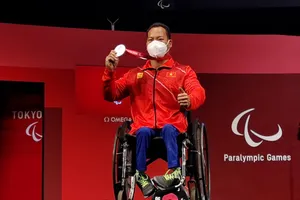 Lực sĩ thể thao người khuyết tật Lê Văn Công vẫn là một trong những gương mặt quan trọng của thể thao người khuyết tật Việt Nam. Ảnh: IOC