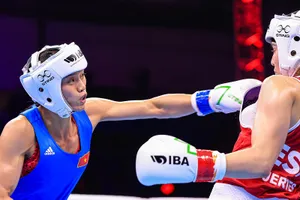 Nguyễn Thị Tâm có chiến thắng quan trọng để vào chung kết giải vô địch thế giới 2023. Ảnh: IBA