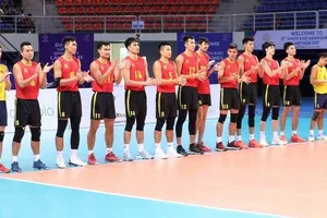 Cầu thủ đội tuyển bóng chuyền quốc gia bắt đầu tập trung chuẩn bị cho SEA Games 32. Ảnh: NHẬT ANH