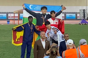 Hoàng Nghĩa có tấm HCĐ tại giải lần này. Ảnh: ĐỨC NGUYÊN