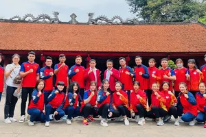 Đội tuyển jujitsu Việt Nam đã sẵn sàng lên đường tới Campuchia thi đấu. Ảnh: MINH MINH