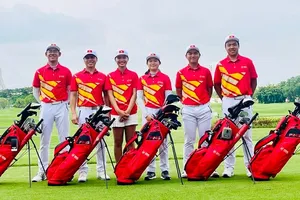 Đội tuyển golf Việt Nam tại SEA Games 32. Ảnh: VGA