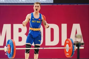 Lại Gia Thành là nhà vô địch SEA Games 32 ở hạng 55kg nam. Ảnh: DŨNG PHƯƠNG