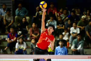 Chủ công Nguyễn Ngọc Thuân tiếp tục được tập trung đội tuyển quốc gia. Ảnh: DŨNG PHƯƠNG