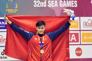 Thanh Bảo đã thi đấu xuất sắc và được tỉnh Bến Tre khen thưởng. Ảnh: DŨNG PHƯƠNG