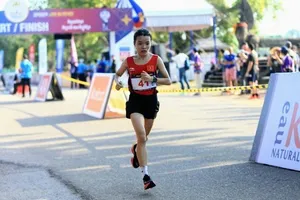 Lê Thị Tuyết khi thi đấu tại SEA Games 32. Ảnh: PHÚ YÊN