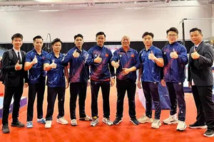 Đội TDDC nam Việt Nam dự giải năm nay và có 1 tấm HCB. Ảnh: MINH SANG