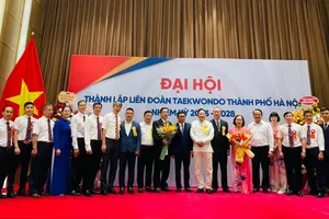 Liên đoàn taekwondo Hà Nội đã ra mắt nhiệm kỳ lần thứ nhất. Ảnh: MINH MINH