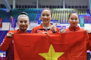 Trần Đoàn Quỳnh Nam (giữa) đã có suất dự giải vô địch thế giới 2023. Ảnh: D.P