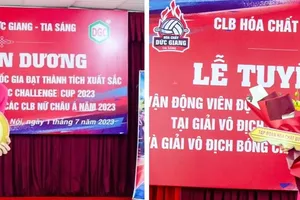 Lý Thị Luyến và Trần Tú Linh đã được đơn vị chủ quản tặng thưởng căn hộ cho thành tích thi đấu xuất sắc cùng đội tuyển bóng chuyền nữ Việt Nam. Ảnh: Hóa chất Đức Giang