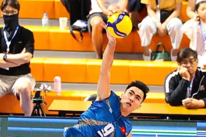 Đội trưởng Từ Thanh Thuận chưa thể giúp đội tuyển bóng chuyền nam vào chung kết AVC Challenge Cup 2023. Ảnh: AVC