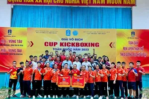Đội kickboxing Hà Nội đã xếp nhất toàn đoàn tại giải năm nay. Ảnh: MINH MINH