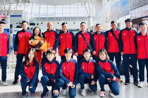Đội tuyển bóng bàn Việt Nam lên đường tới Hàng Châu (Trung Quốc) tranh tài. Ảnh: P.A.TUẤN