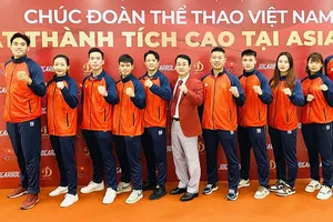 Tuyển karate Việt Nam quyết tâm thi đấu tại ASIAD 19. Ảnh: MINH MINH