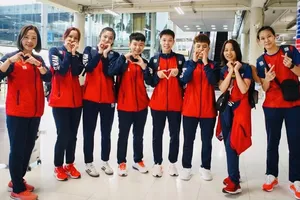 Đội tuyển cầu mây nữ Việt Nam đã kết thúc chương trình tập huấn ở Thái Lan. Ảnh: VSTAF