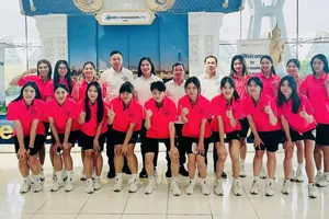 Thầy trò HLV Phạm Minh Dũng đã có mặt tại Thái Lan trong ngày 16-10 để tập huấn chuẩn bị cho vòng hai giải vô địch quốc gia 2023. Ảnh: BTLTT