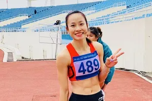 Mỹ Tiên đã có kết quả kiểm tra tốt ở giải điền kinh vô địch quốc gia 2023. Ảnh: MINH MINH