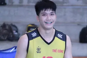 Chủ công Kittithad Nuwaddee (Thái Lan) tiếp tục thi đấu cho đội nam Thể Công-Tân Cảng tại giải vô địch quốc gia 2023. Ảnh: THỂ CÔNG