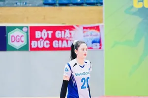 Hoa khôi bóng chuyền năm 2022 Nguyễn Thu Hoài đang thi đấu ở giải vô địch quốc gia năm nay. Ảnh: BÓNG CHUYỀN VIỆT NAM