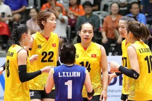 Cầu thủ đội tuyển bóng chuyền nữ Việt Nam di chuyển tới Bắc Ninh tập luyện. Ảnh: VFV