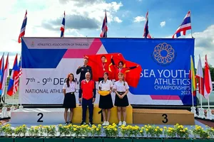 Điền kinh trẻ Việt Nam đang thi đấu tại Thái Lan và có các tấm HCV quan trọng. Ảnh: MINH MINH