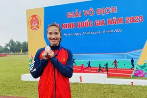 Nguyễn Linh Na thôi đội tuyển điền kinh Việt Nam ở năm 2024. Ảnh: MINH MINH