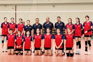 Đội tuyển bóng chuyền nữ Việt Nam đã tập luyện tại Đại học TDTT Bắc Ninh cuối năm ngoái và năm 2024 tiếp tục tập luyện ở đây. Ảnh: MINH MINH