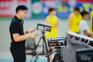 Hệ thống Video Eyes Challenge (mắt thần) sẽ được lắp tại nhà thi đấu tỉnh Hà Tĩnh. Ảnh: DŨNG PHƯƠNG