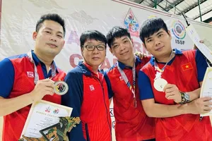 Đội tuyển bắn súng Việt Nam dự giải vòng loại Olympic ở Brazil để tìm thêm tấm vé Olympic Paris (Pháp) 2024. Ảnh MINH MINH